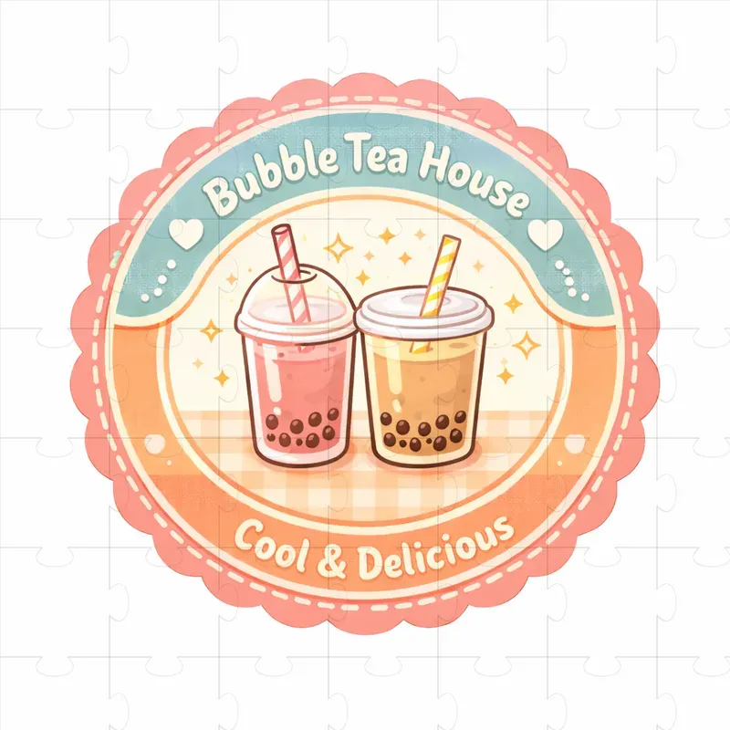 Cute Pastel Circular Logos