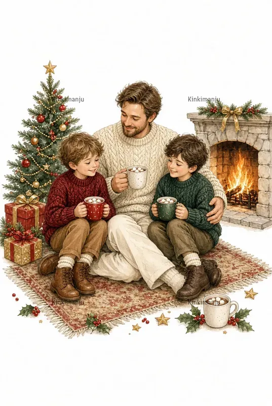Dad Son Xmas Clipart 100 Packs For Etsy