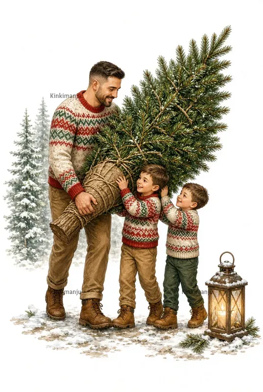 Dad Son Xmas Clipart 100 Packs For Etsy