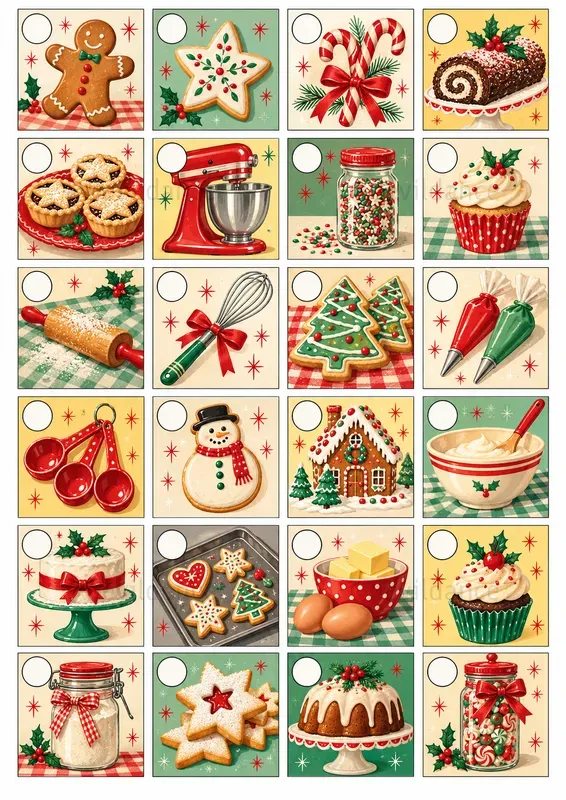 Christmas Advent Calendar Tiles