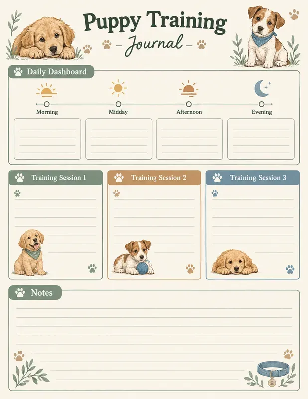 Puppy Training Journal Printables