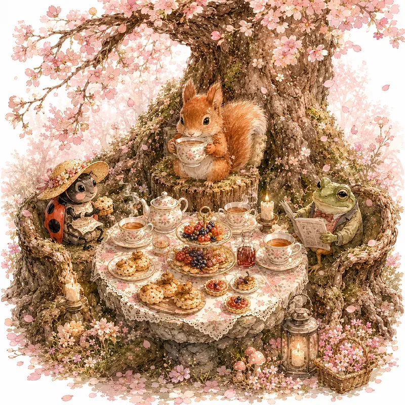 Whimsical Watercolor Tales Woodland Teas
