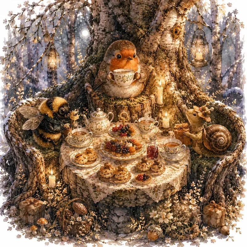 Whimsical Watercolor Tales Woodland Teas