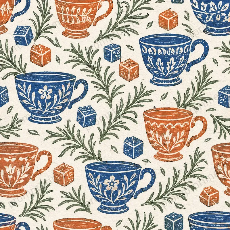 Block Print Seamless Patterns