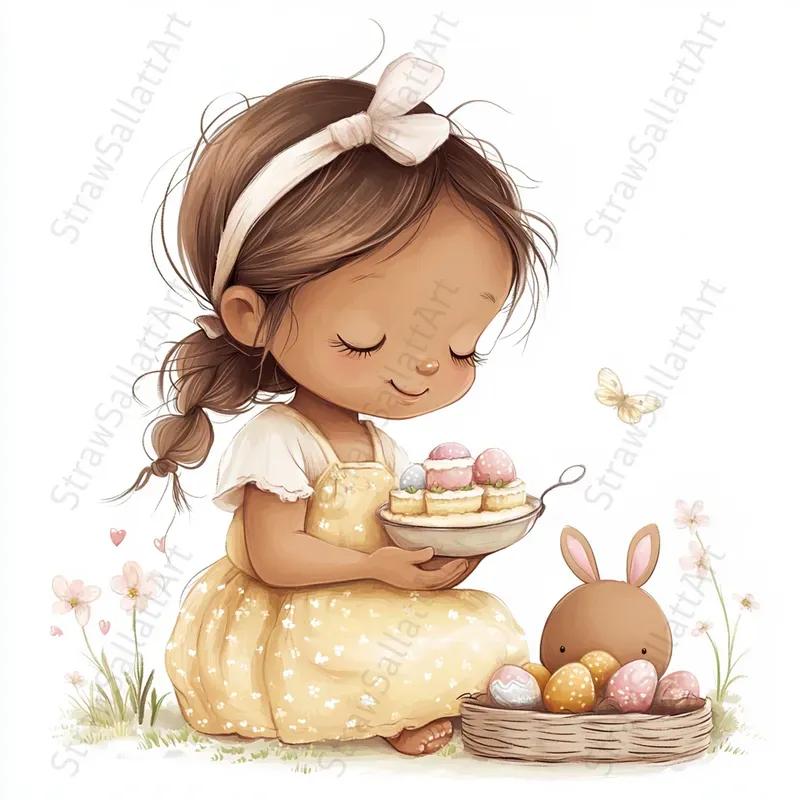 Chic Easter Clipart Illustrations