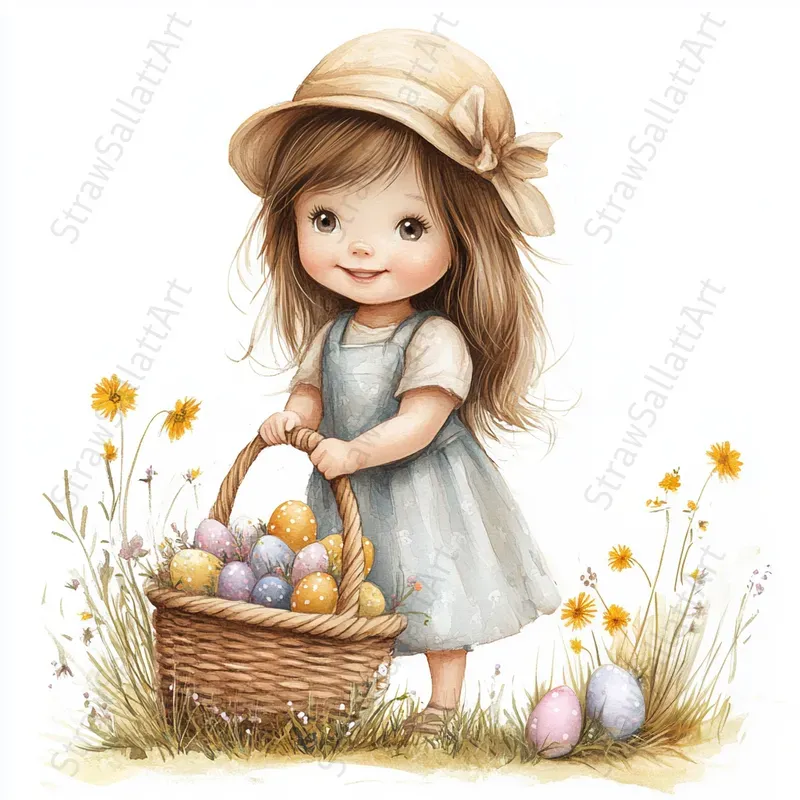 Chic Easter Clipart Illustrations