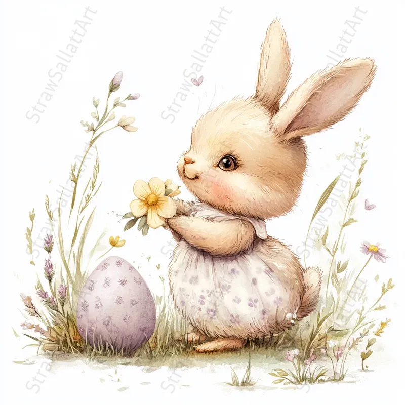 Chic Easter Clipart Illustrations