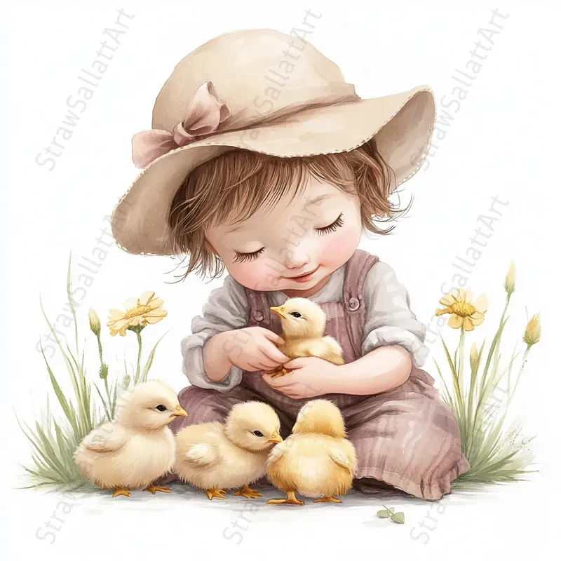 Chic Easter Clipart Illustrations