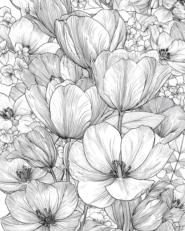 100 Ideas Layered Garden Coloring