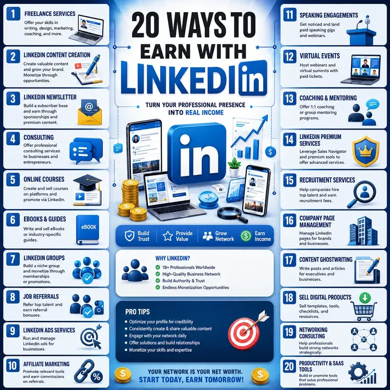 Social Media Income Infographics