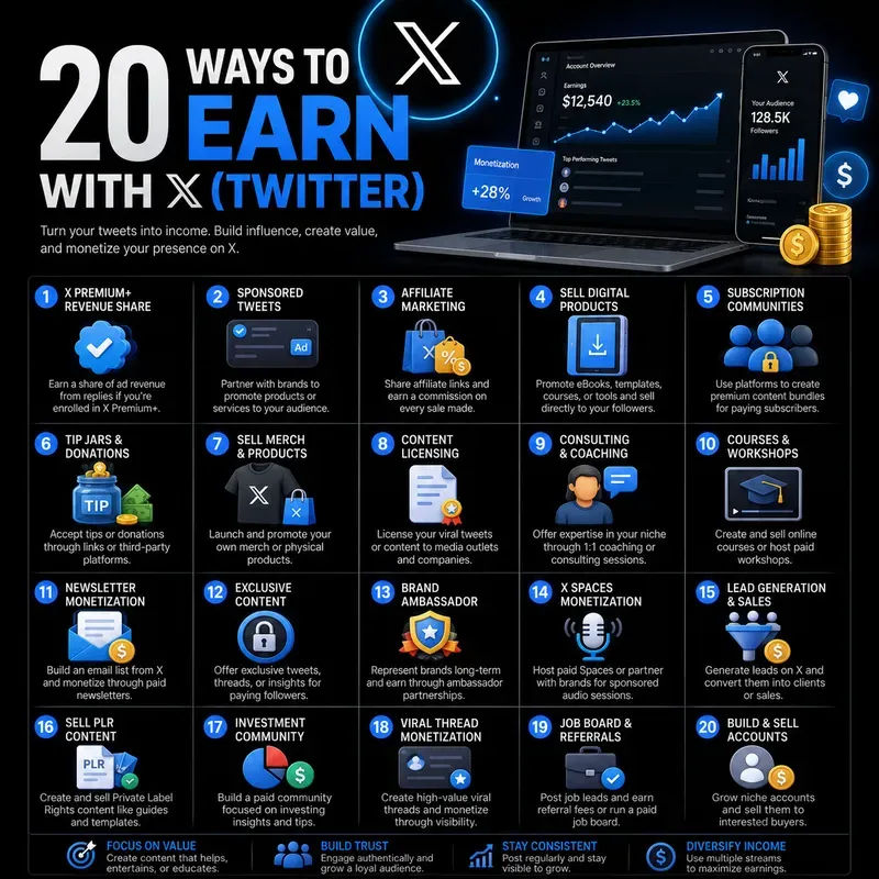 Social Media Income Infographics