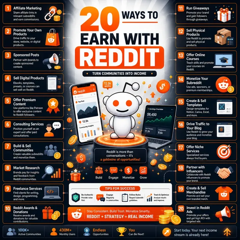 Social Media Income Infographics