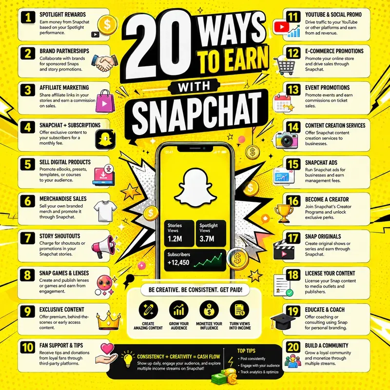 Social Media Income Infographics