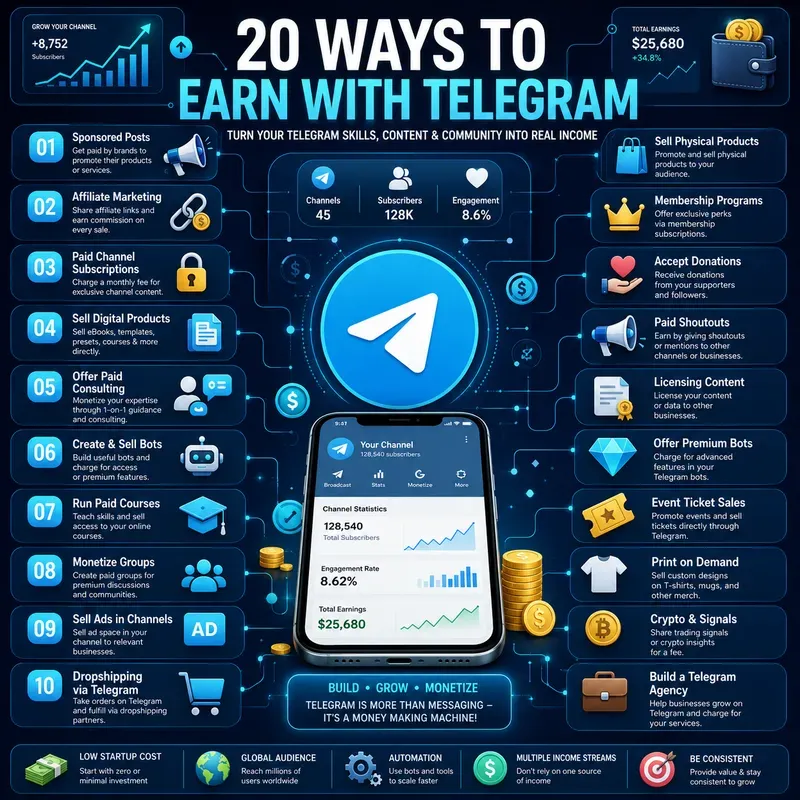 Social Media Income Infographics