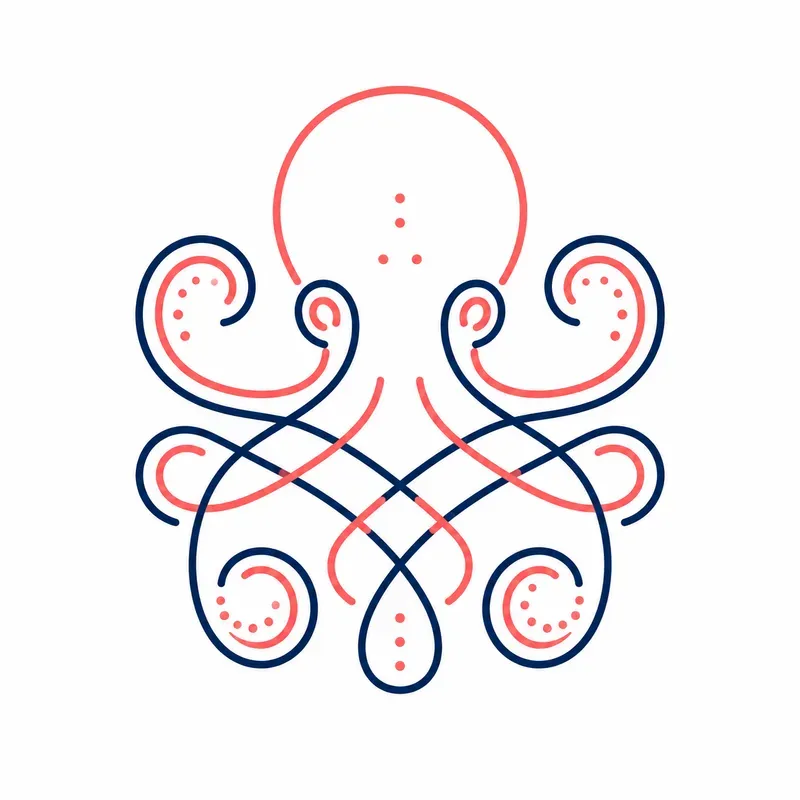 Minimalist Marine Geometry Line Art Packs