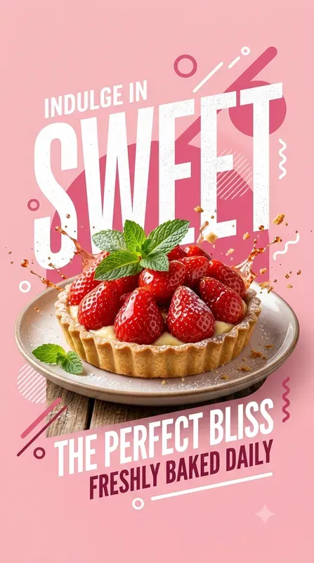Bold Modern Food Typography Posters