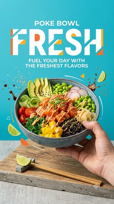 Bold Modern Food Typography Posters