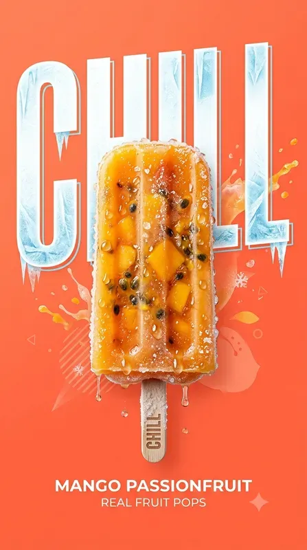 Bold Modern Food Typography Posters