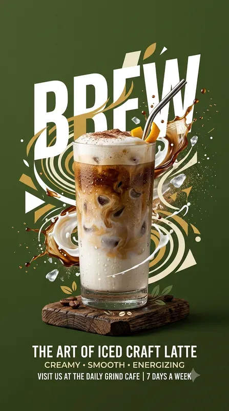 Bold Modern Food Typography Posters