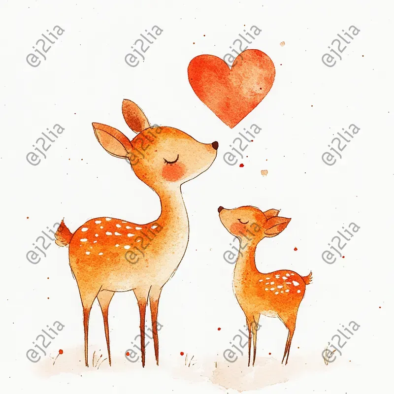Mothers Day Cartoon Animal Stickers