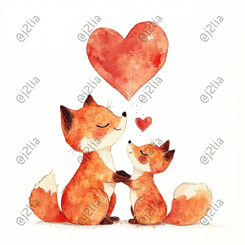 Mothers Day Cartoon Animal Stickers