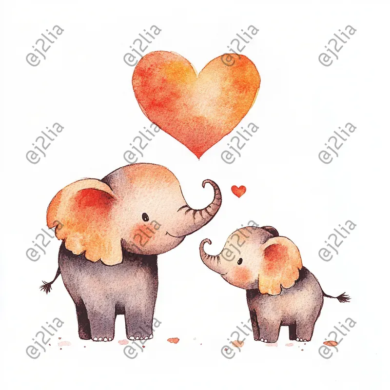 Mothers Day Cartoon Animal Stickers