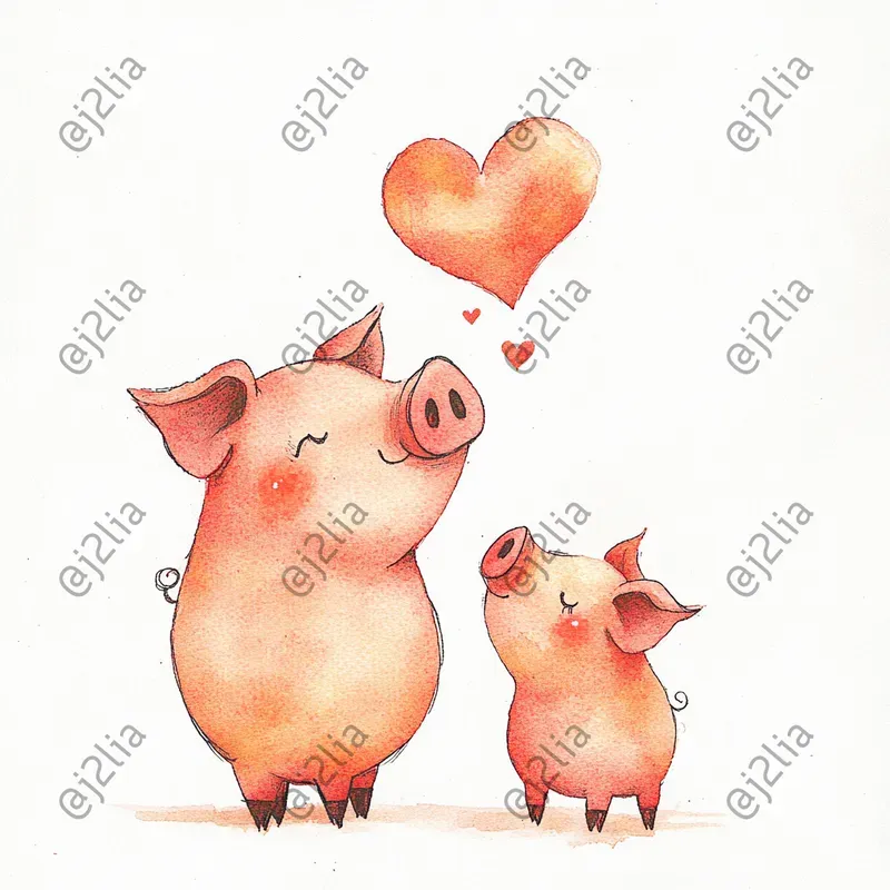 Mothers Day Cartoon Animal Stickers