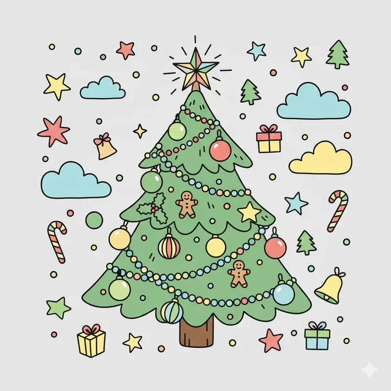 Christmas Doodlestyle Illustrations