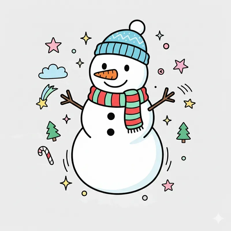 Christmas Doodlestyle Illustrations