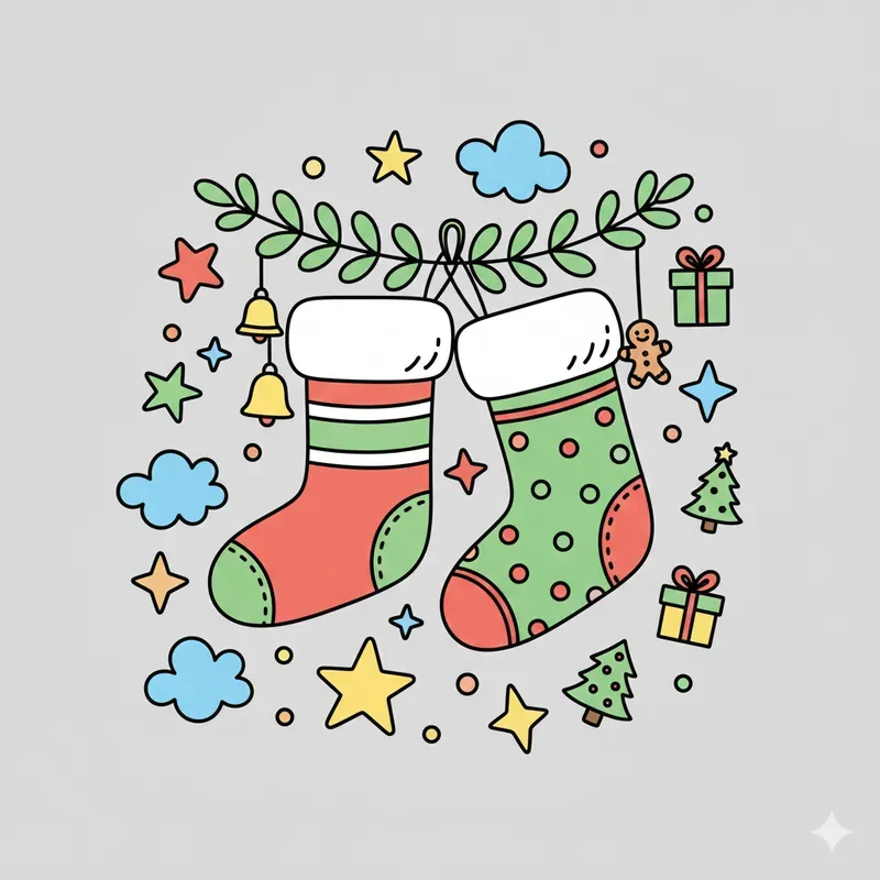 Christmas Doodlestyle Illustrations