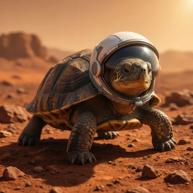 Pets Standing On The Surface Of Mars