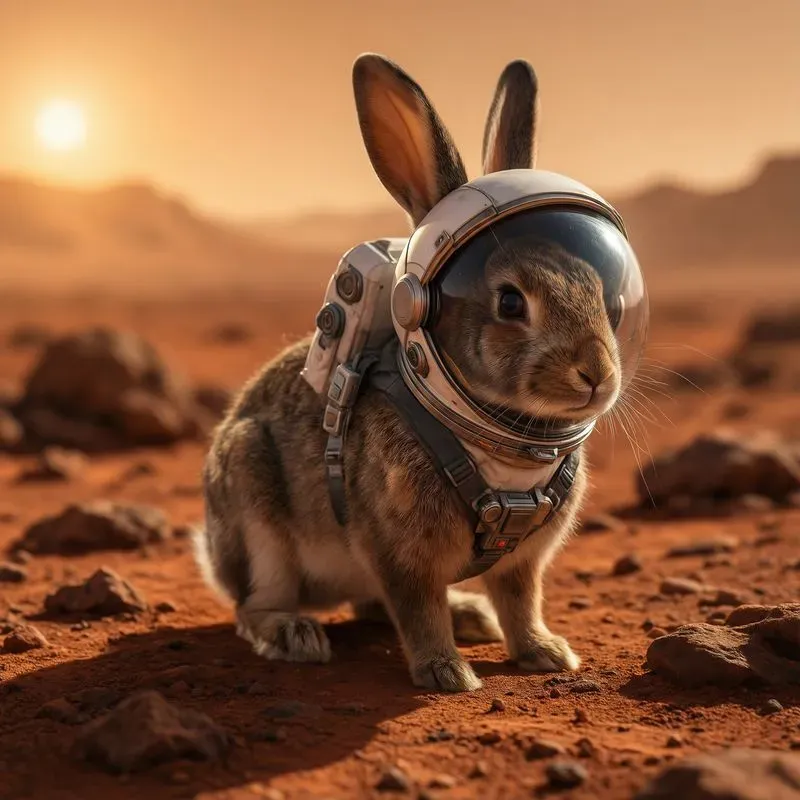 Pets Standing On The Surface Of Mars