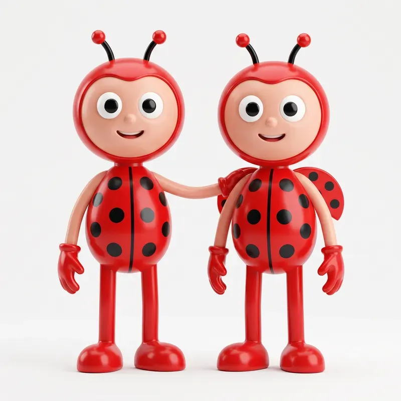 Stylized 3D Cartoon Duos