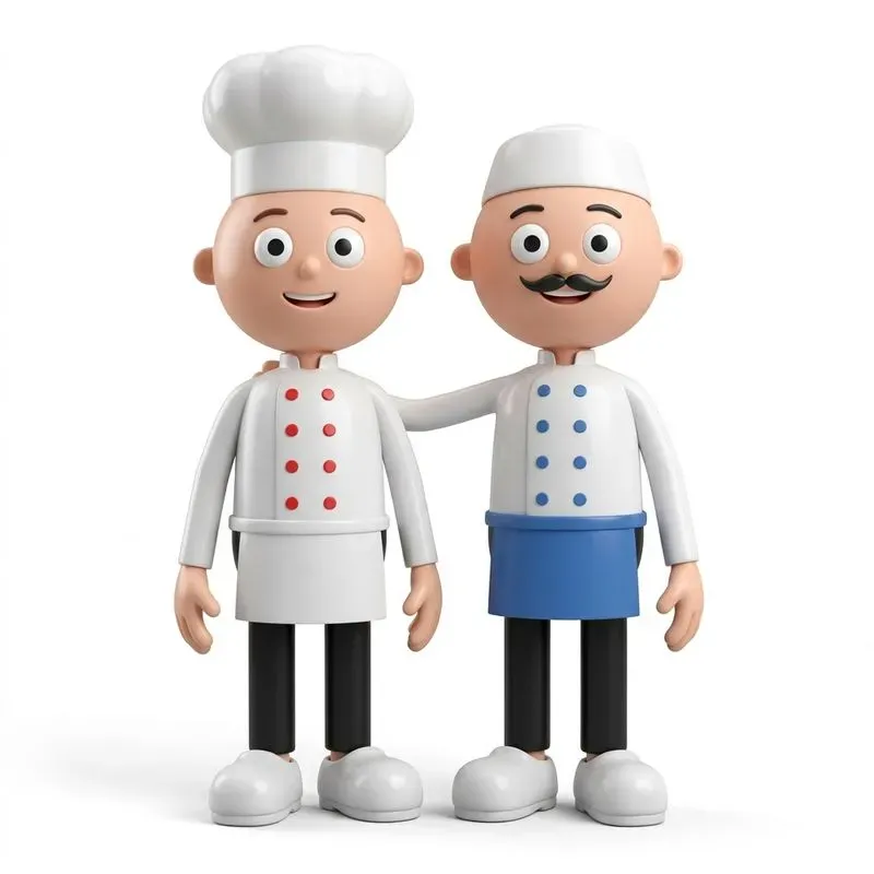 Stylized 3D Cartoon Duos