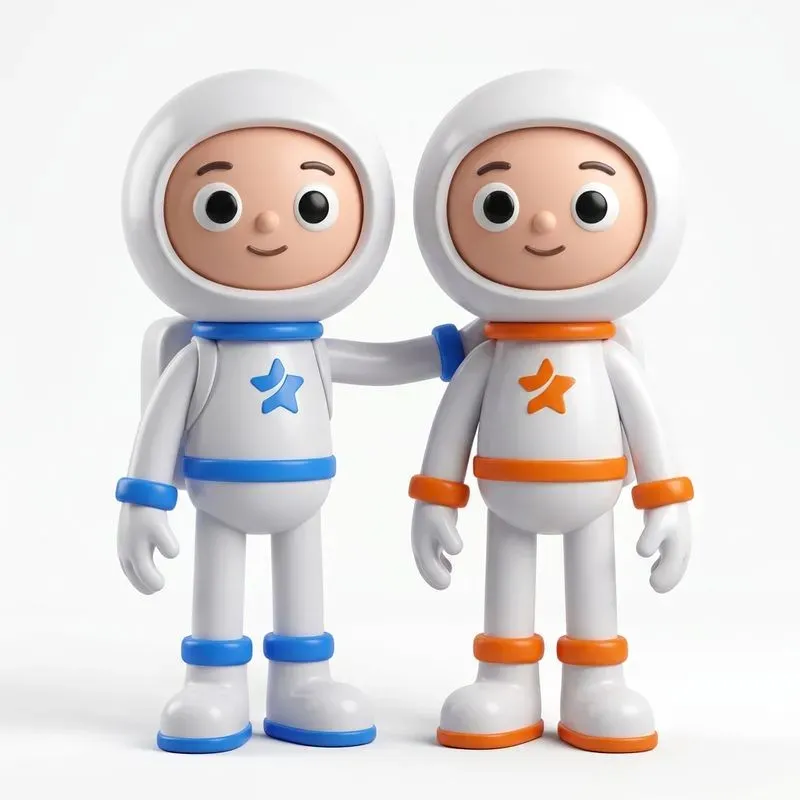 Stylized 3D Cartoon Duos