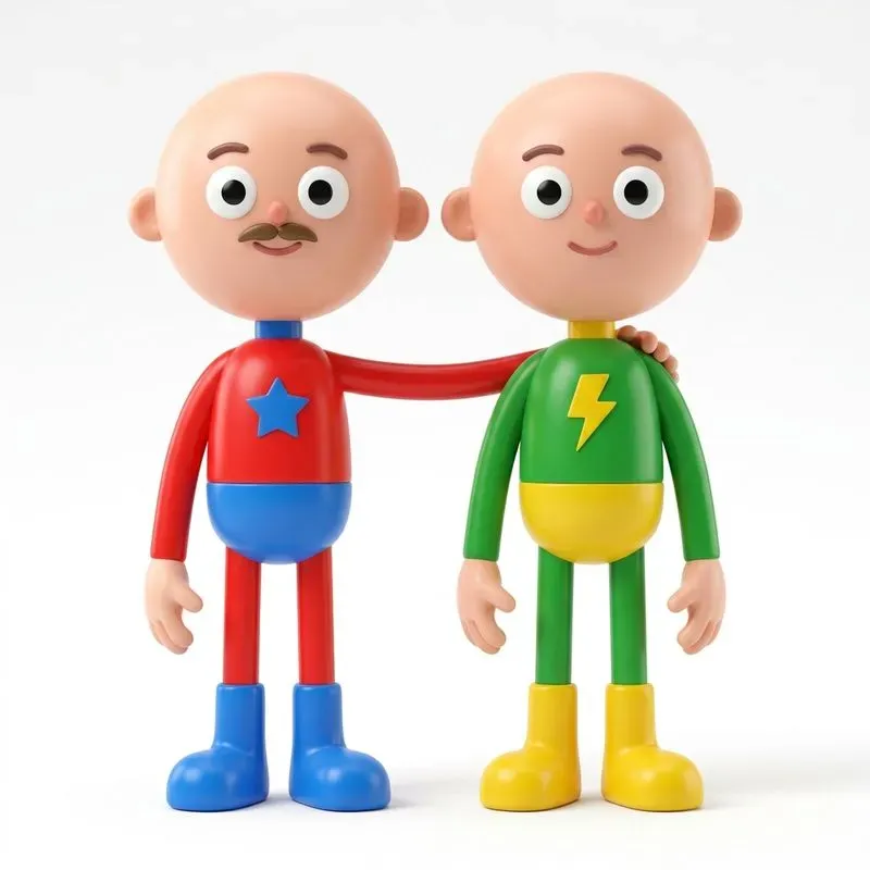 Stylized 3D Cartoon Duos
