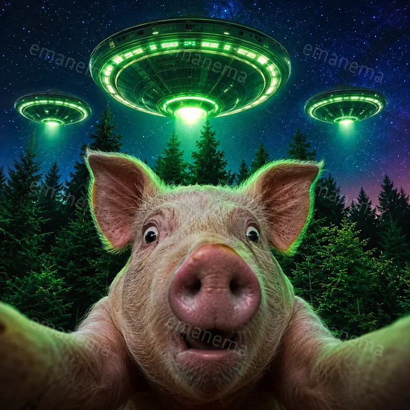 Alien Abduction Selfies