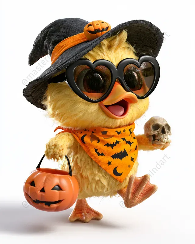 Cute 3D Halloween Animal Stickers