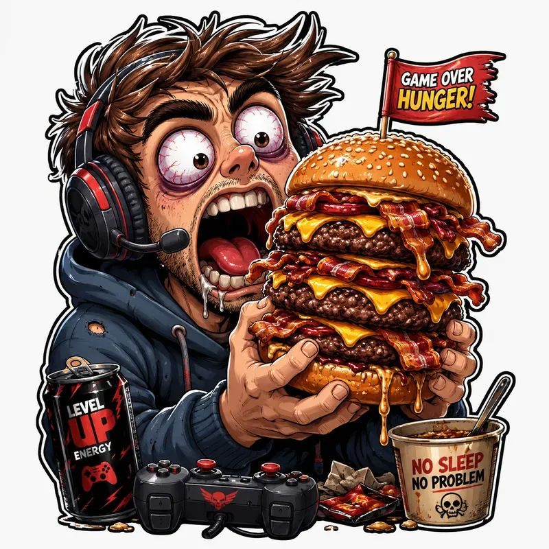 Extreme Food Obsession Cartoons