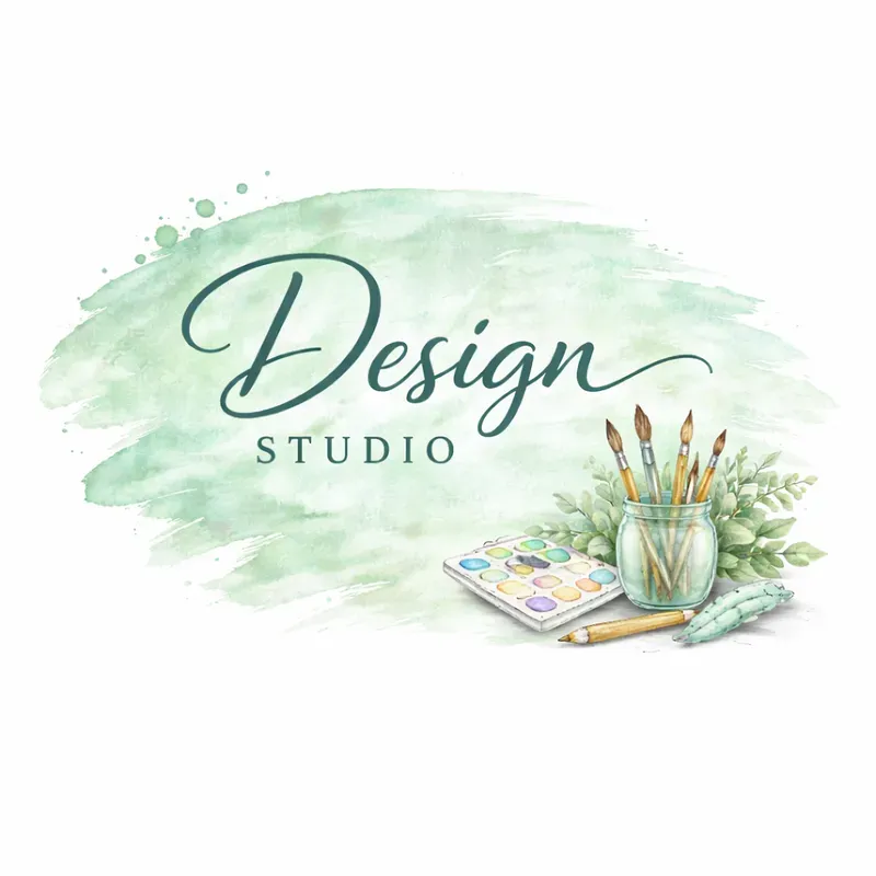 Watercolor Brush Logos