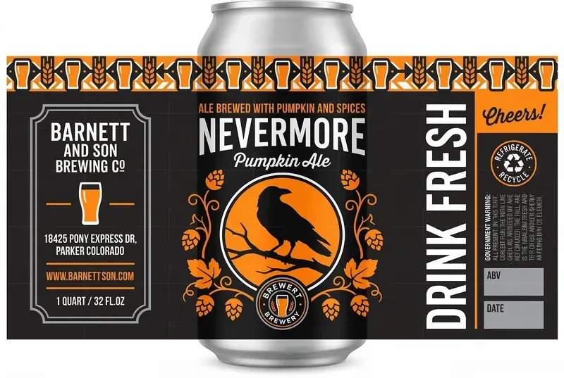 Flat Vector Craft Beer Labels
