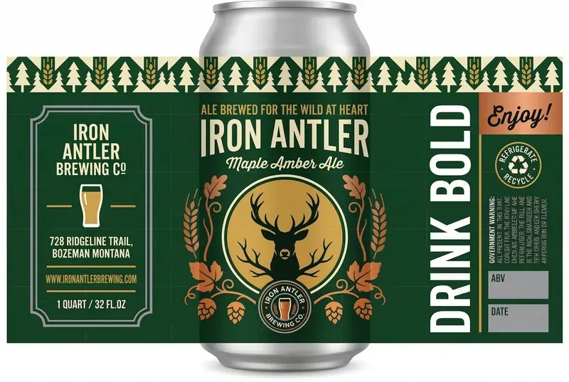 Flat Vector Craft Beer Labels