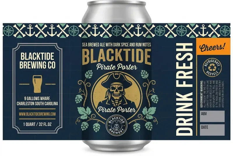 Flat Vector Craft Beer Labels