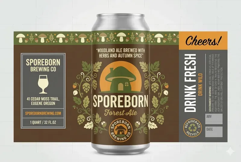 Flat Vector Craft Beer Labels