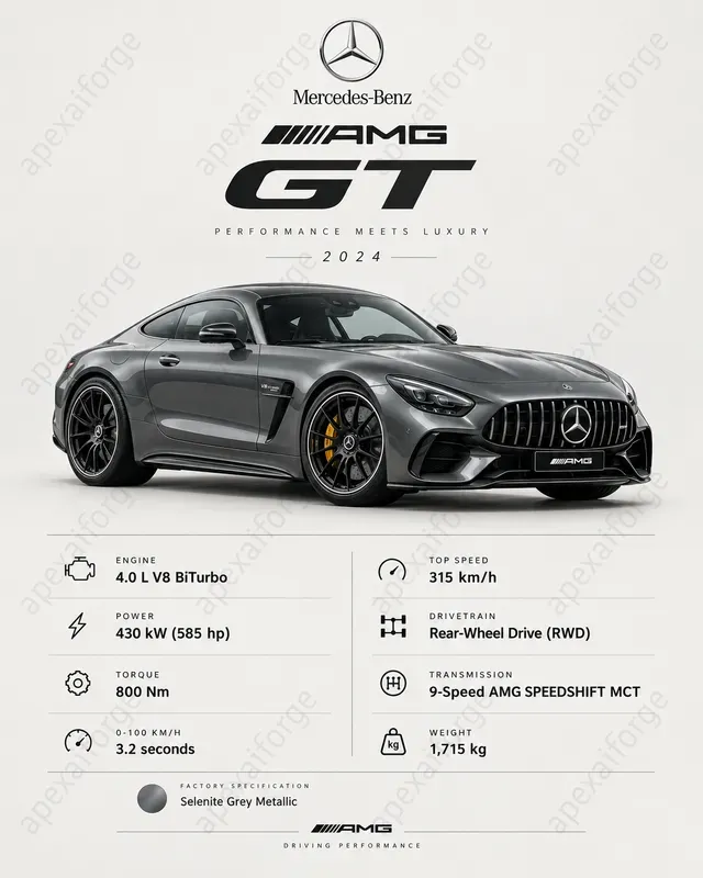 Premium Automotive Spec Poster Generator