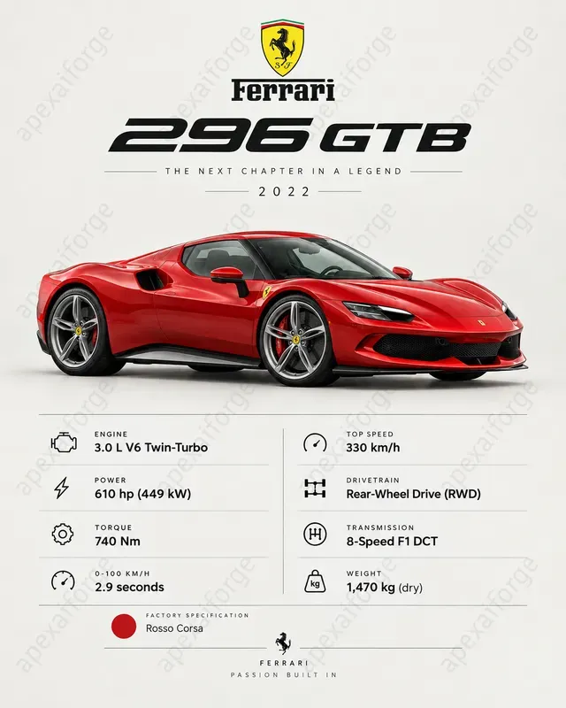 Premium Automotive Spec Poster Generator