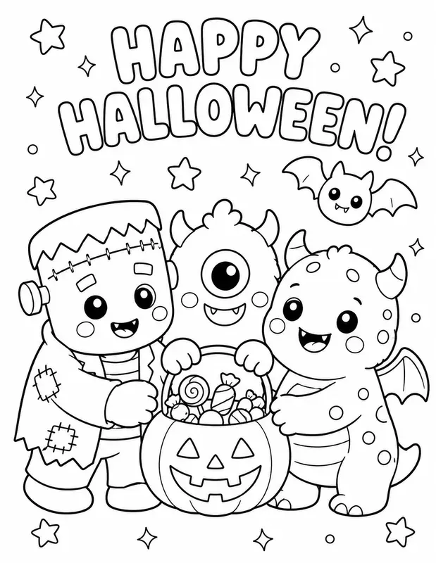 Adorable Spooky Colorings