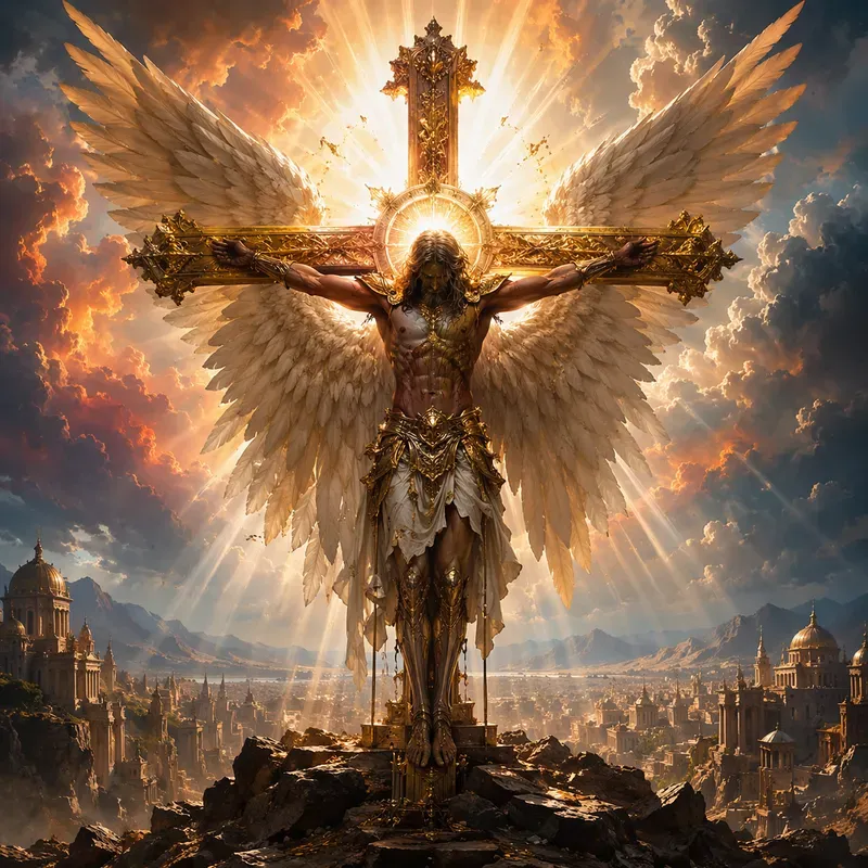 Divine Crucifixion Cinematic Art