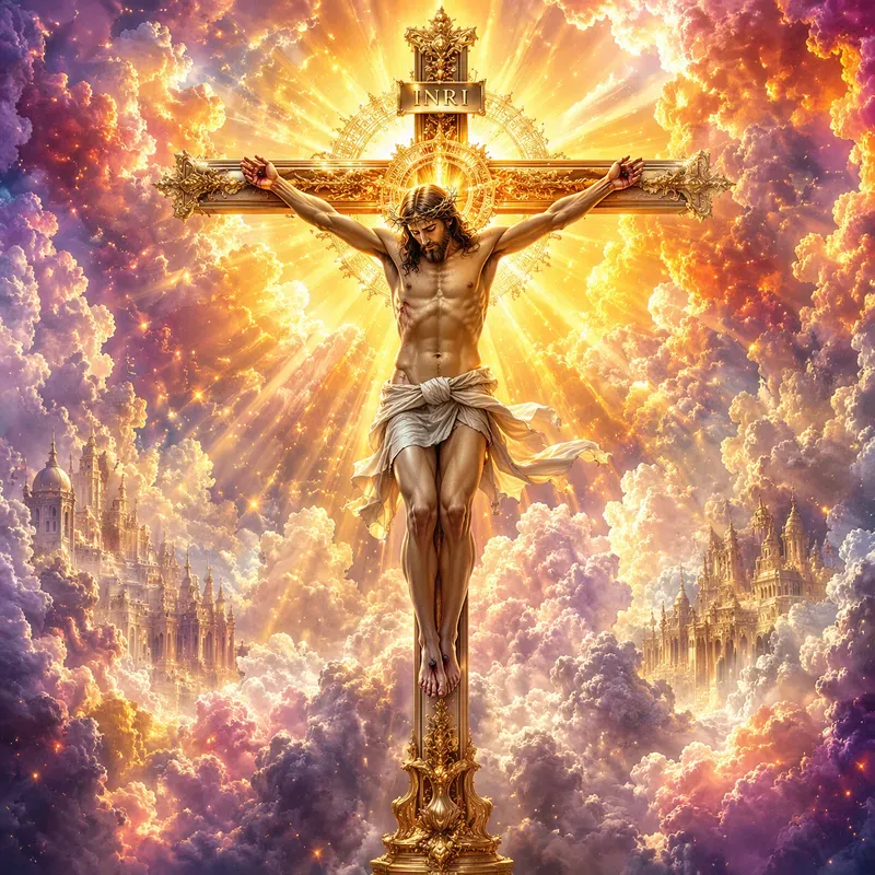 Divine Crucifixion Cinematic Art
