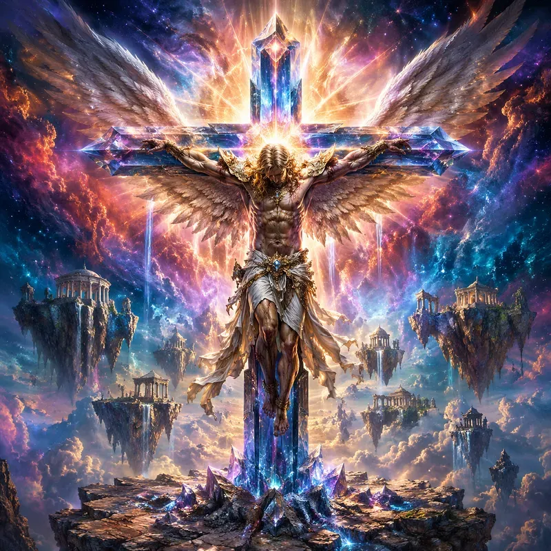 Divine Crucifixion Cinematic Art